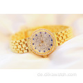 Neue Diamantuhren für Frauen BS 1598 Luxus Gold Damen Armbanduhr Relogio Feminino Voller Diamant Armband Strass Uhr
